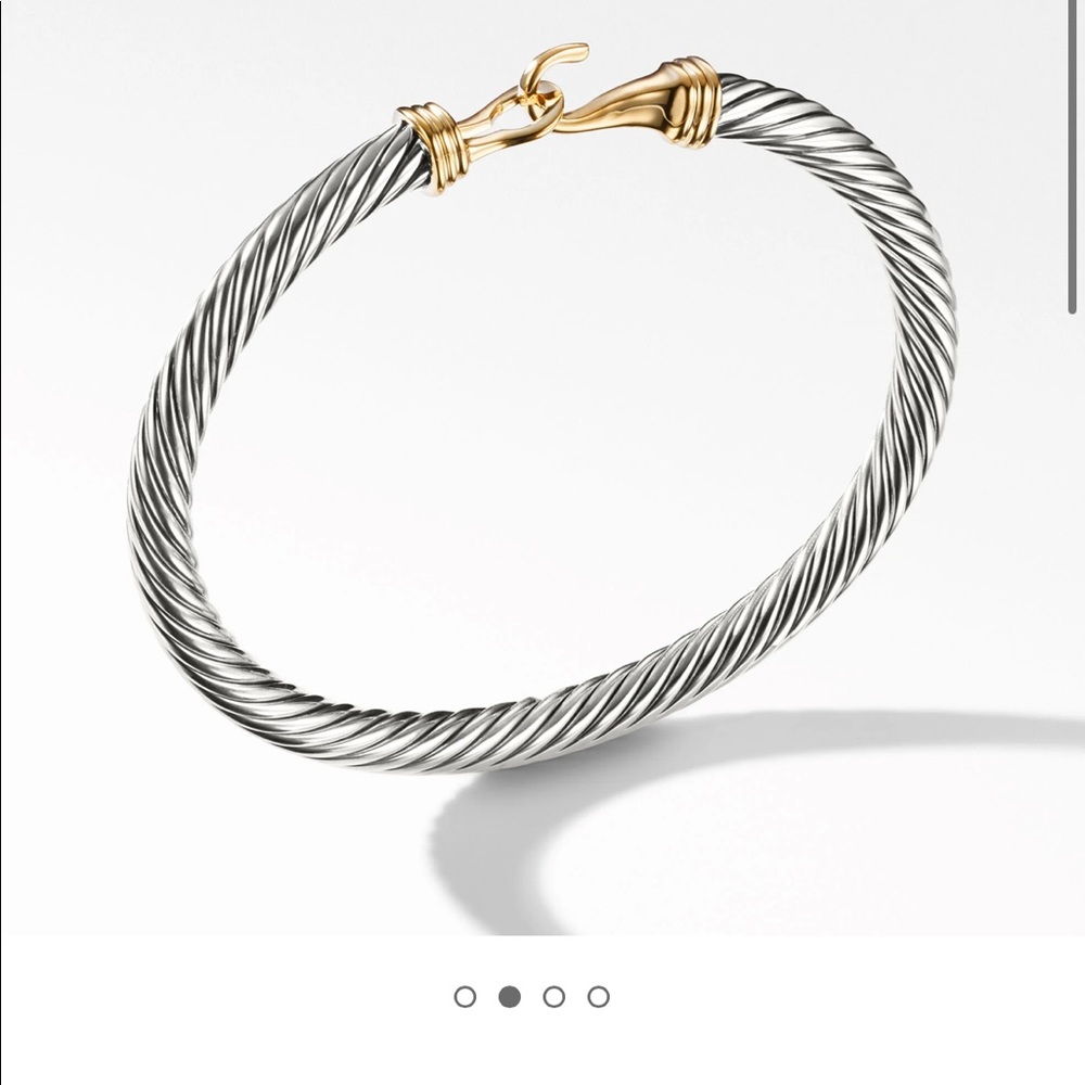 David Yurman Cable Classics Petite Color Bracelet w/Amethyst and 14K Yellow Gold